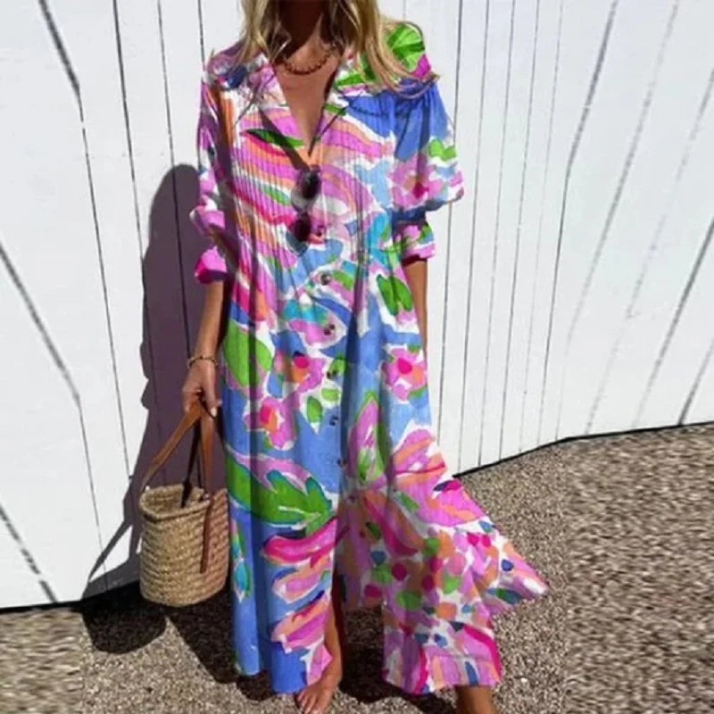 Damska Elegancka Letnia Sukienka | Maxi